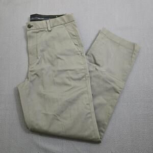 Brooks Brothers Men 32X30 Gray Advantage Chino Stretch Clark Fit Pants